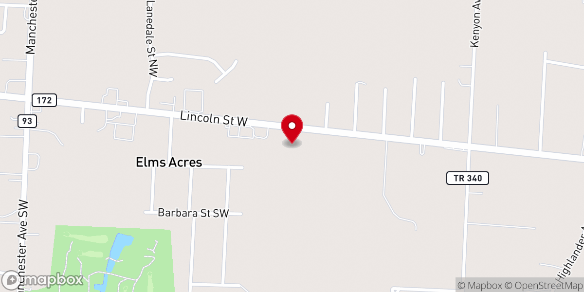 Map showing location of Holy Trinity Lutheran Church