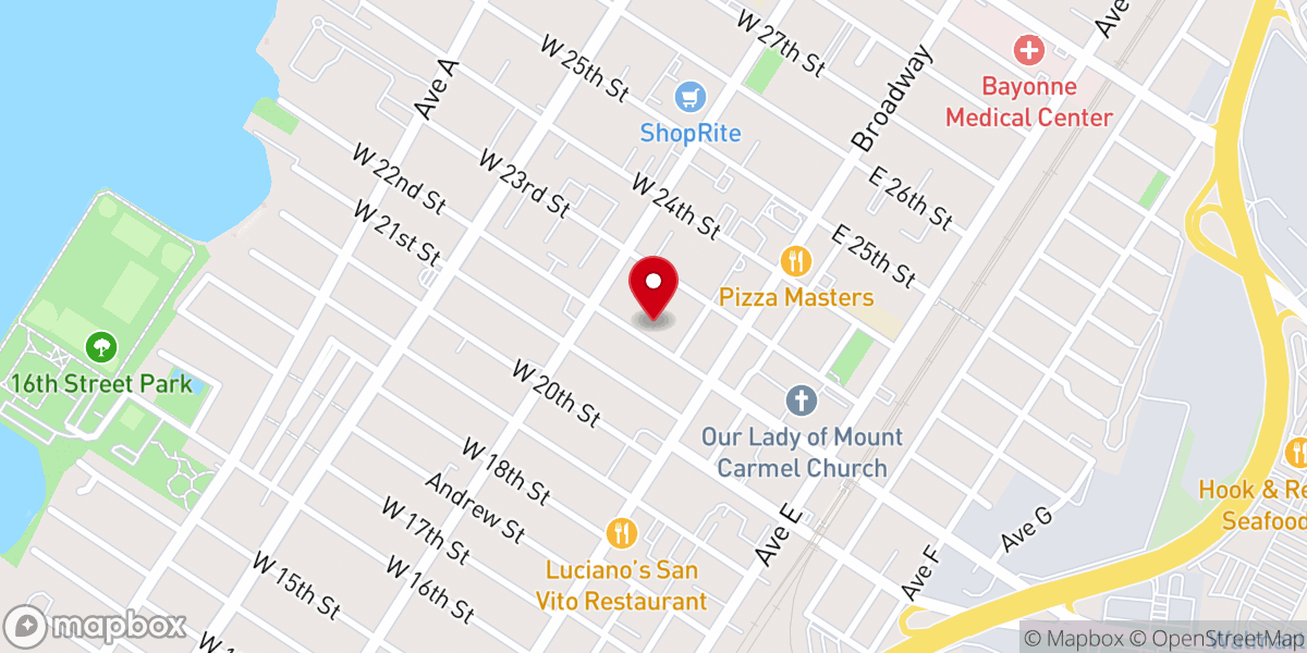 Map showing location of Praise Christian Church