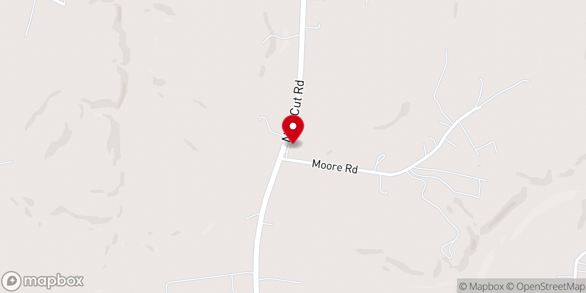 Map showing location of Cross Roads Baptist Church