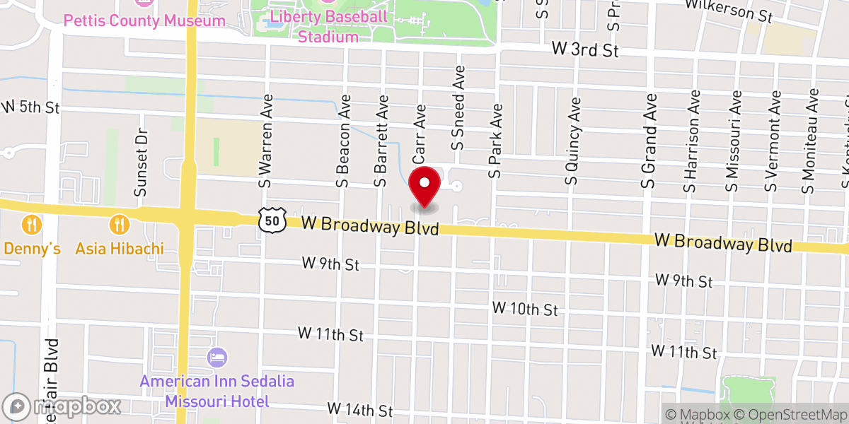 Map showing location of Wesley United Methodist Church