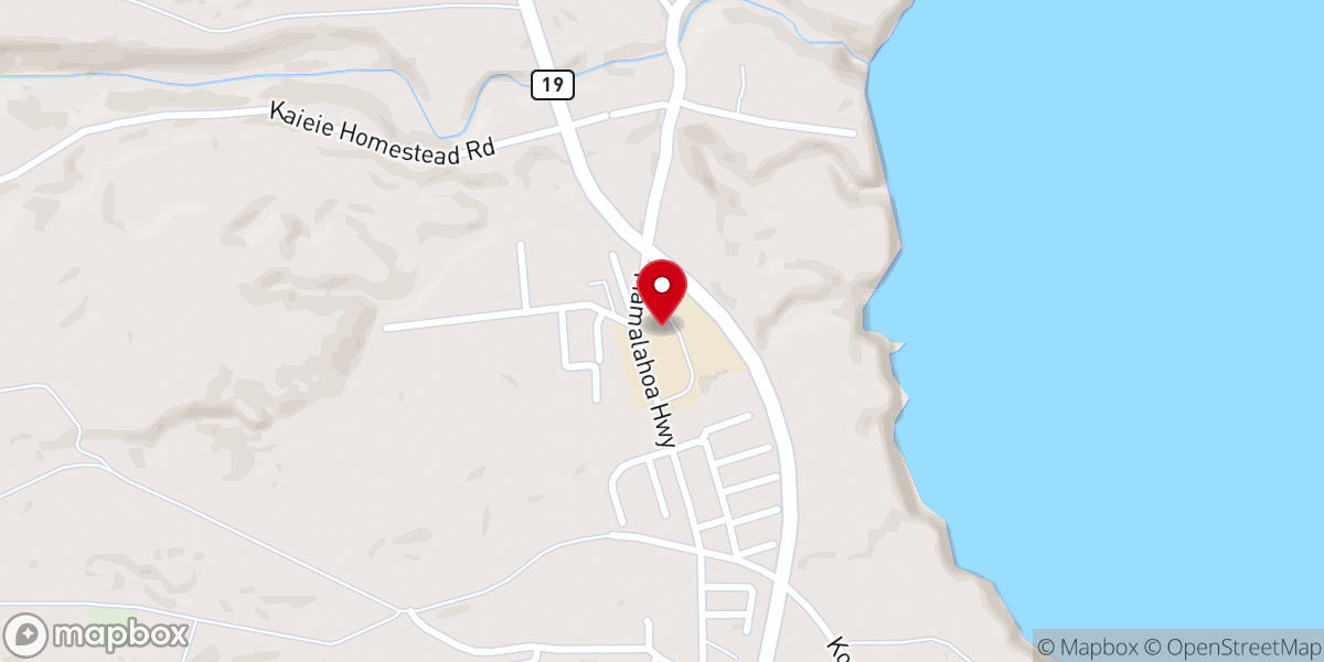 Map showing location of New Hope Hamakua
