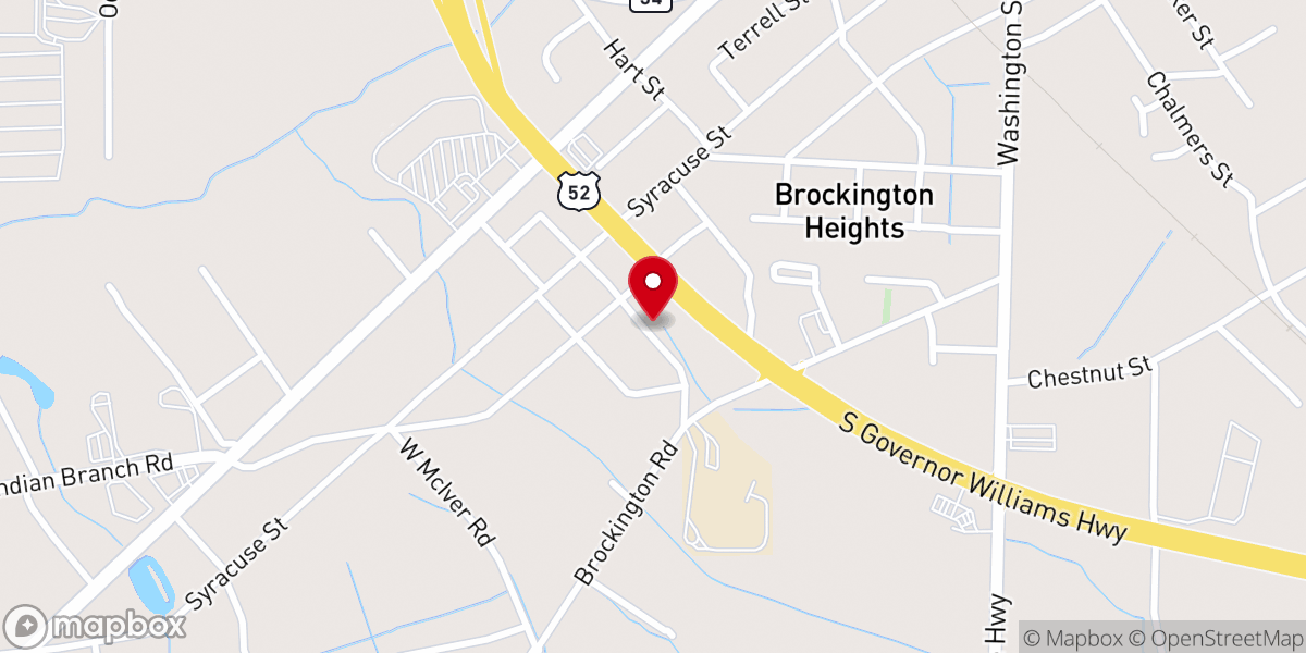 Map showing location of Shining Light Pentecostal Church