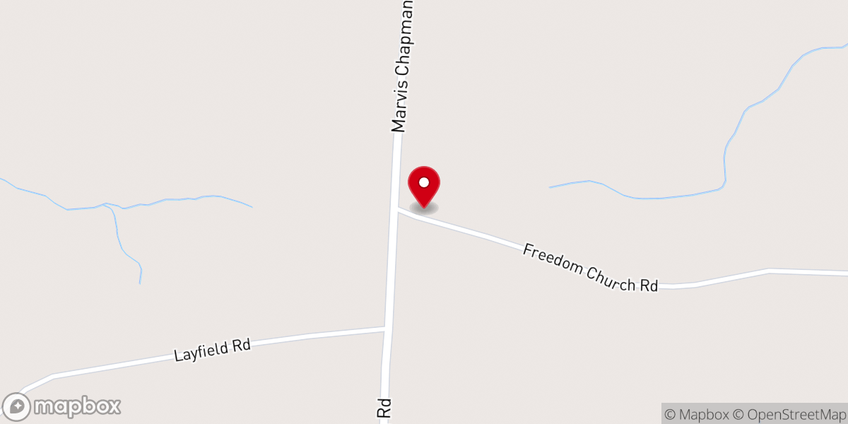 Map showing location of Freedom Church