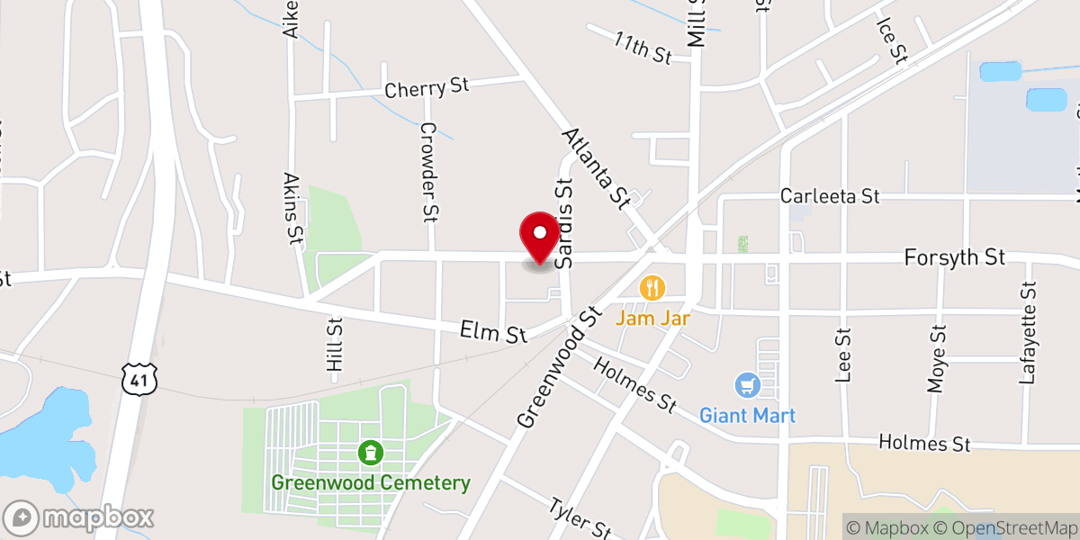 Map showing location of Faith Friends Academy