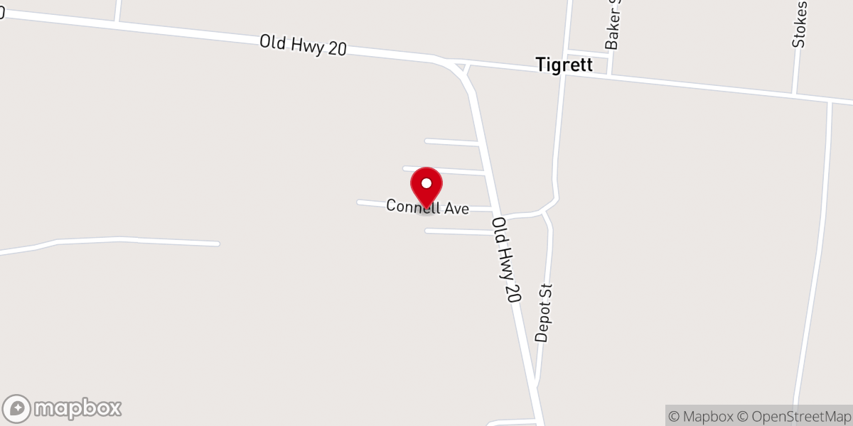Map showing location of Mt. Pleasant Baptist Church