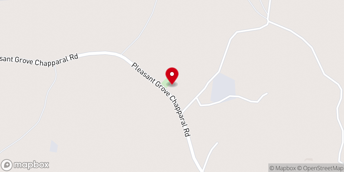 Map showing location of Chaparral Church