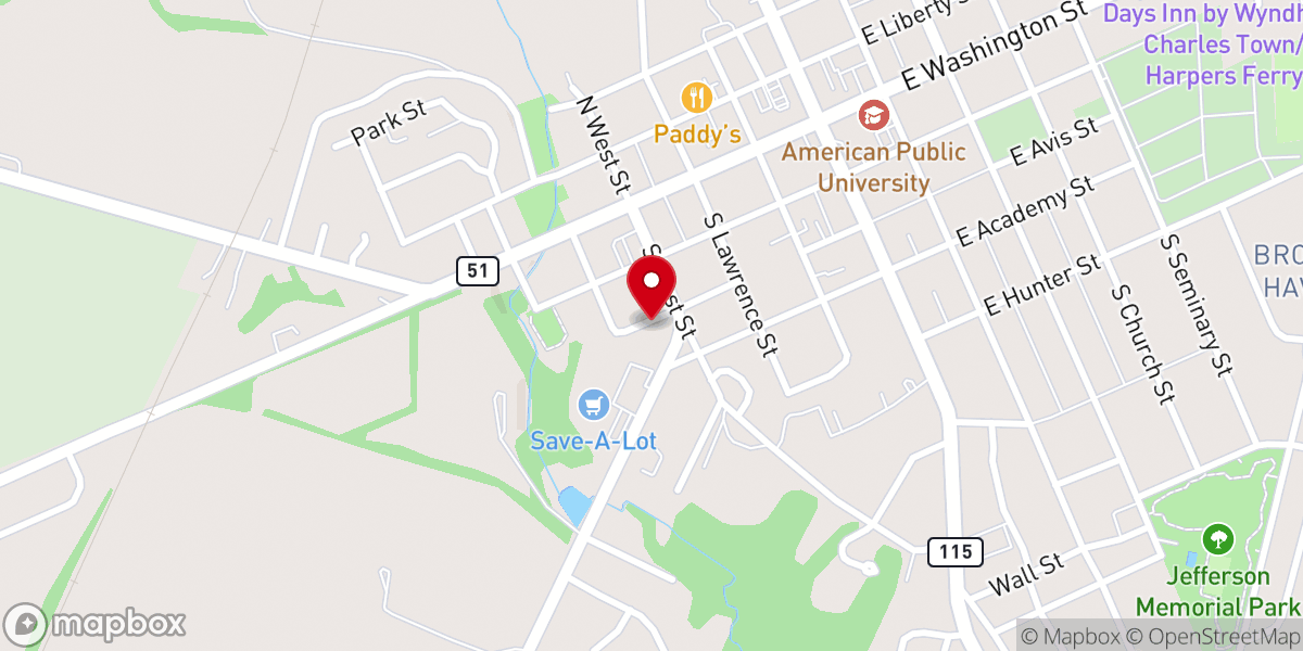 Map showing location of Wainwright Baptist Church