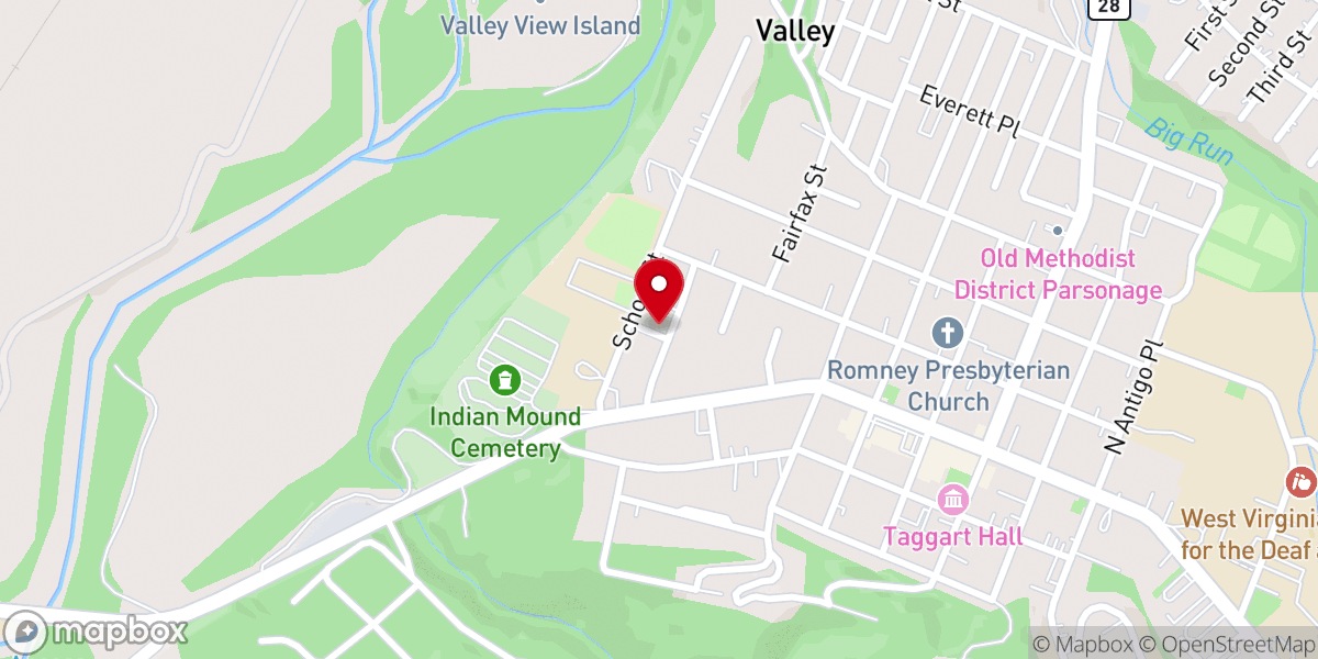 Map showing location of Potomac Highlands District Office