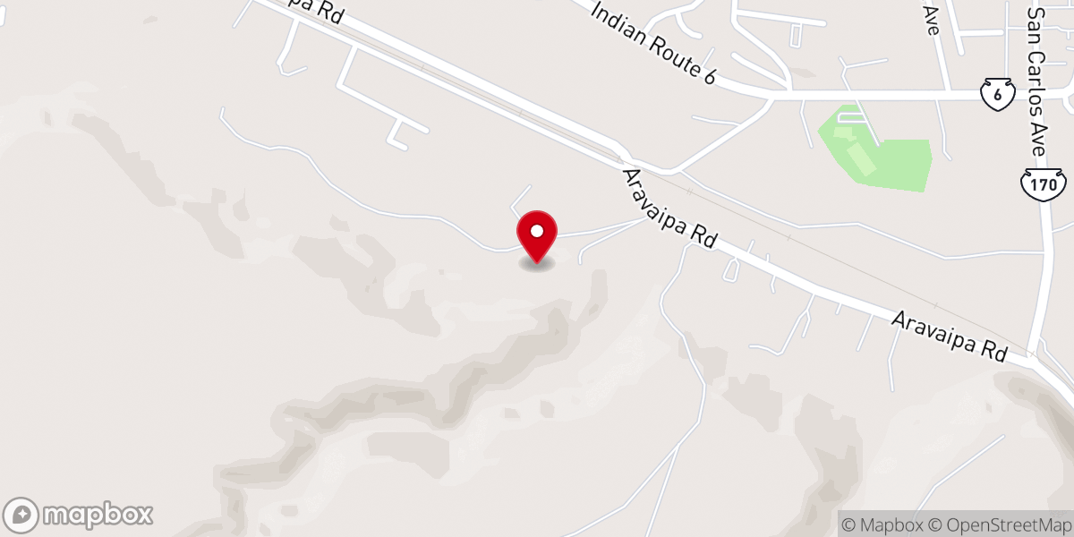 Map showing location of Hillside Holiness Church