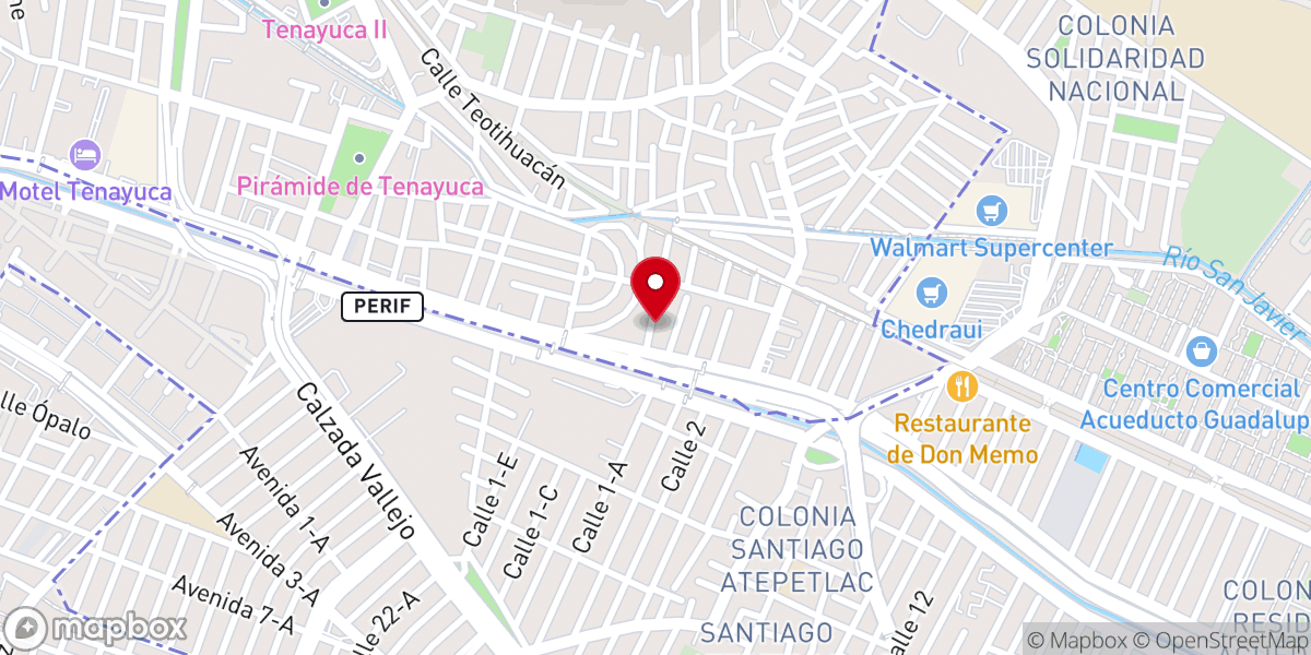 Map showing location of Rectoría - Parroquia de Cristo Rey en Acueducto