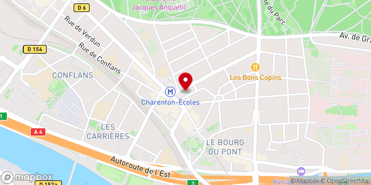 Map showing location of Église Saint-Pierre de Charenton-le-Pont