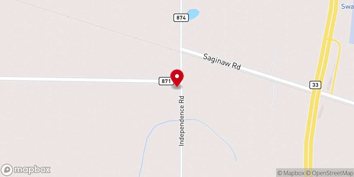Map showing location of St. John’s Lutheran Church
