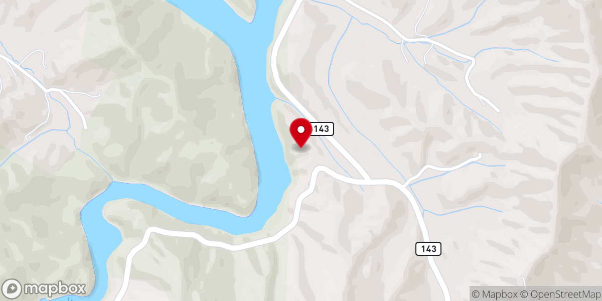 Map showing location of Buffalo Baptist Church
