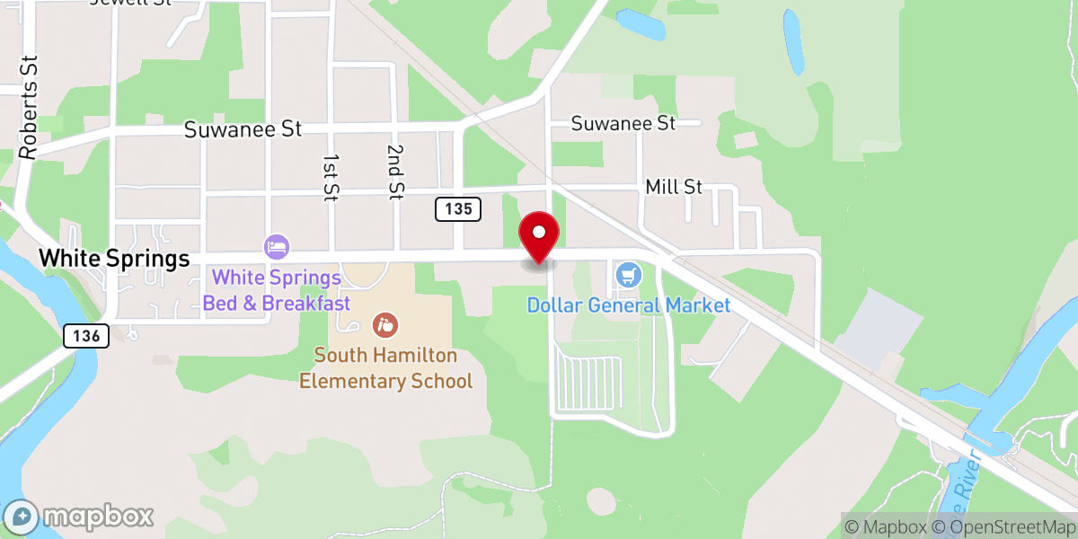 Map showing location of New Bethel Ame Church