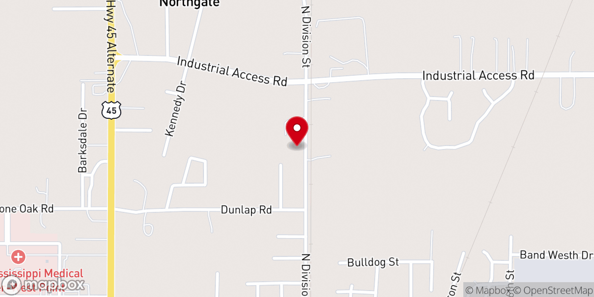 Map showing location of Holy Temple Holiness Church Deliverance Center