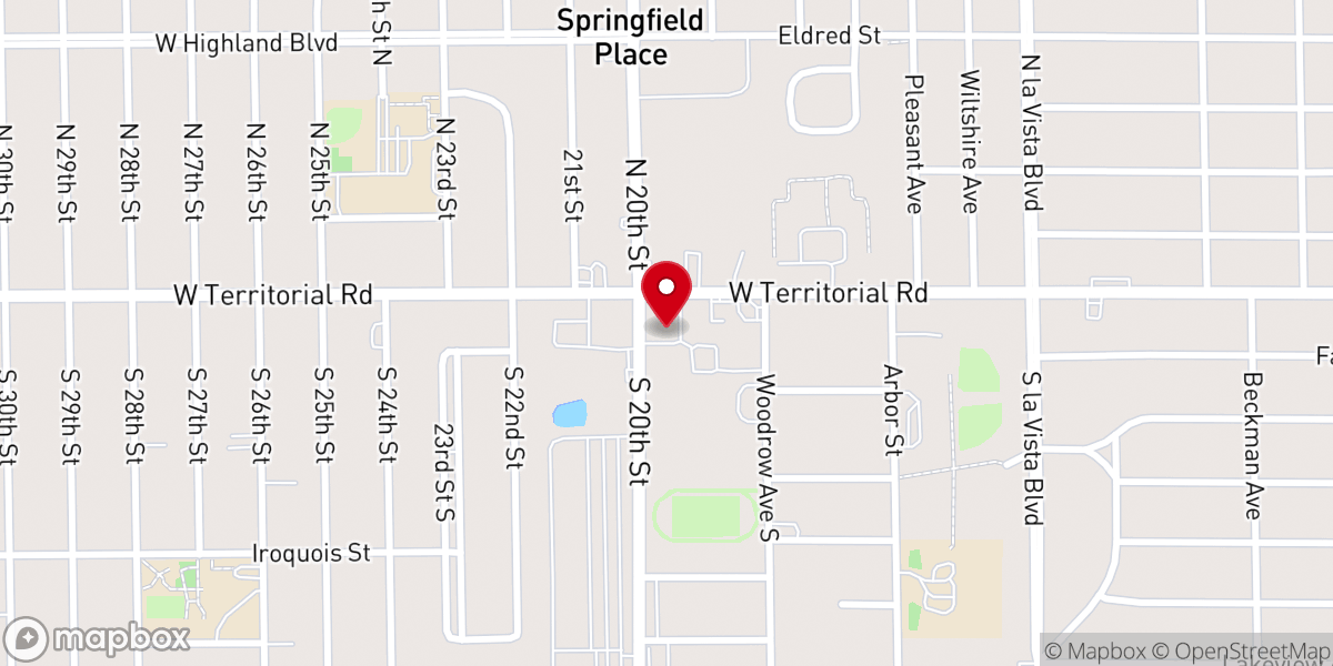 Map showing location of Lakeview Neighborhood Food Pantry