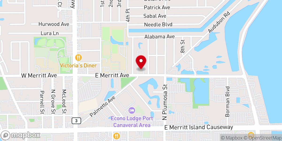 Map showing location of Faith Lutheran Church