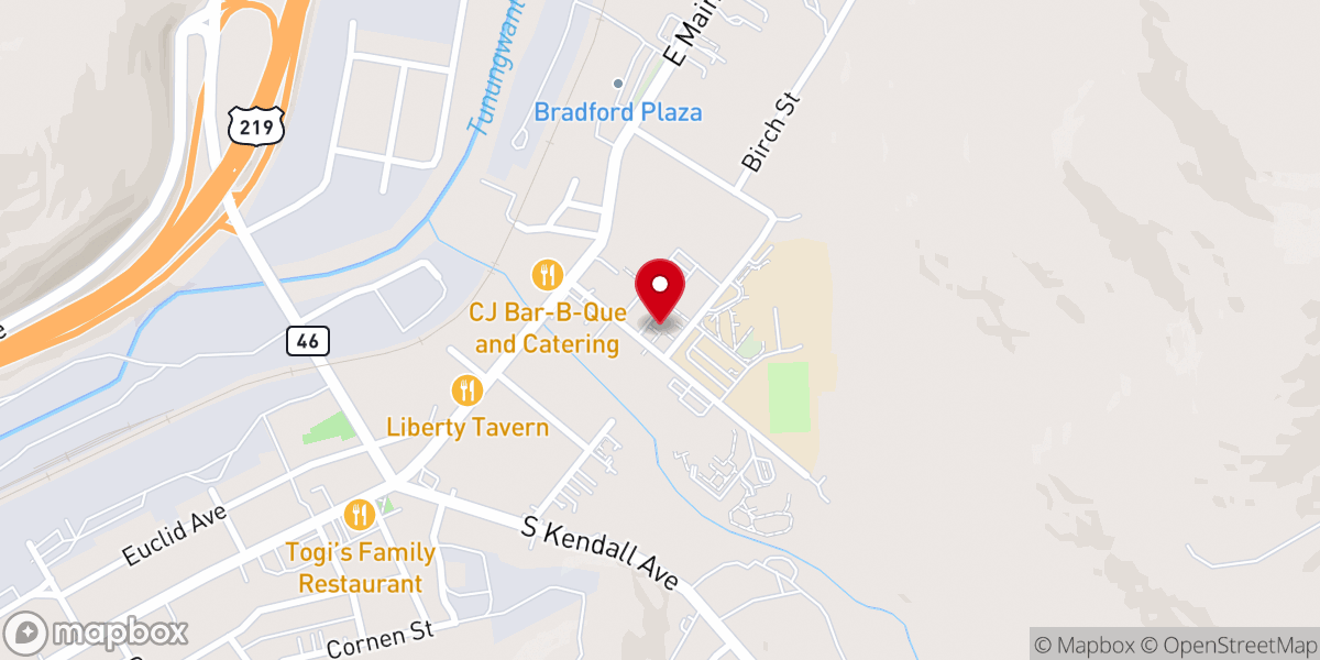 Map showing location of St Francis Catholic Church