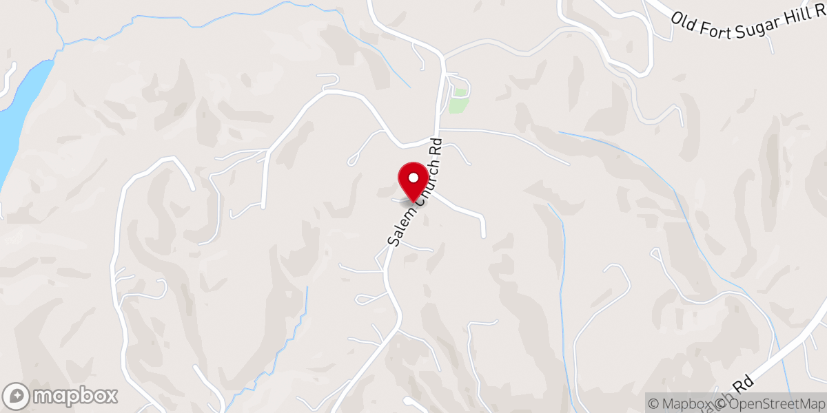 Map showing location of Salem Church
