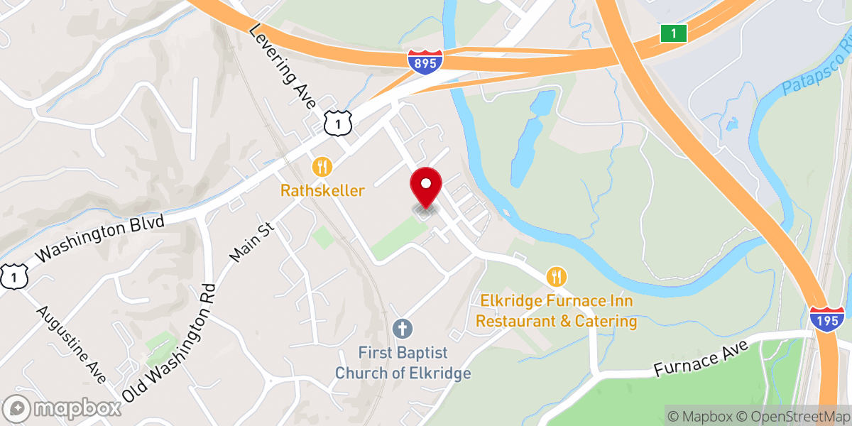 Map showing location of Melville Chapel United Methodist