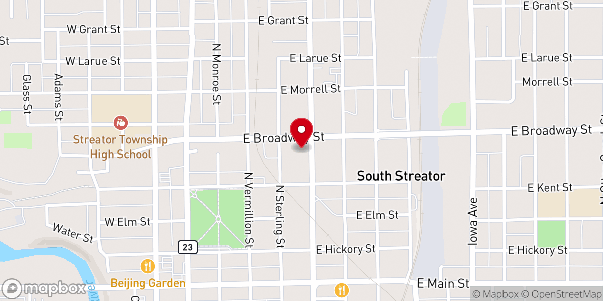 Map showing location of Saint Paul's Evangelical Lutheran Church