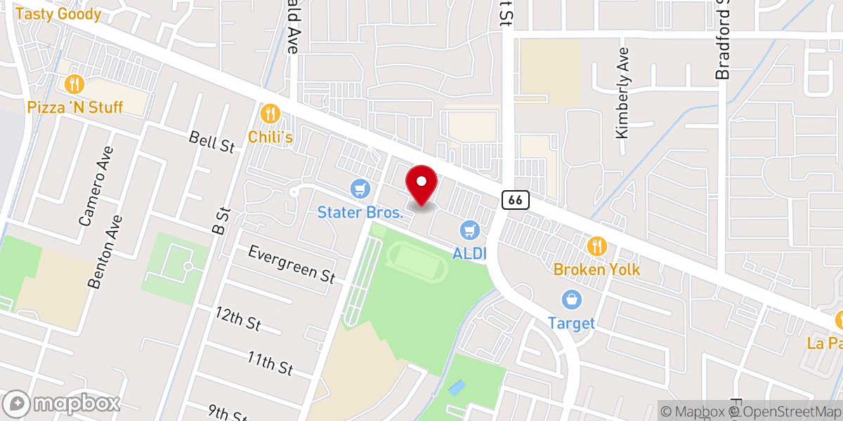 Map showing location of La Verne Community Center