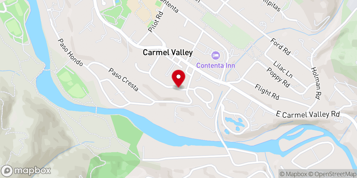 Map showing location of Carmel Valley Community Chapel