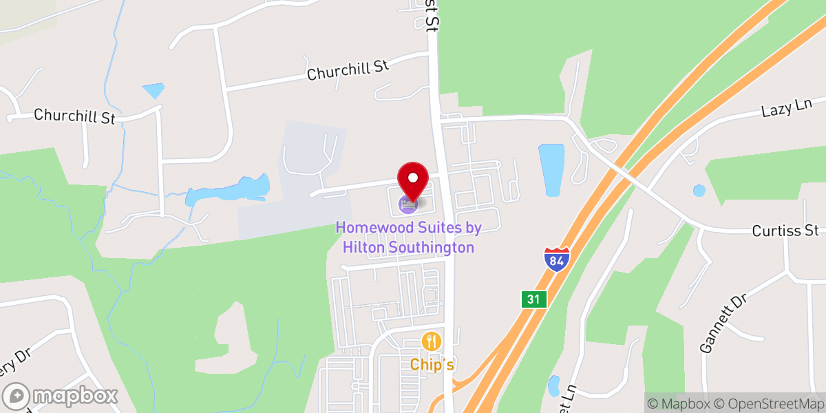 Map showing location of Homewood Suites by Hilton Southington, CT