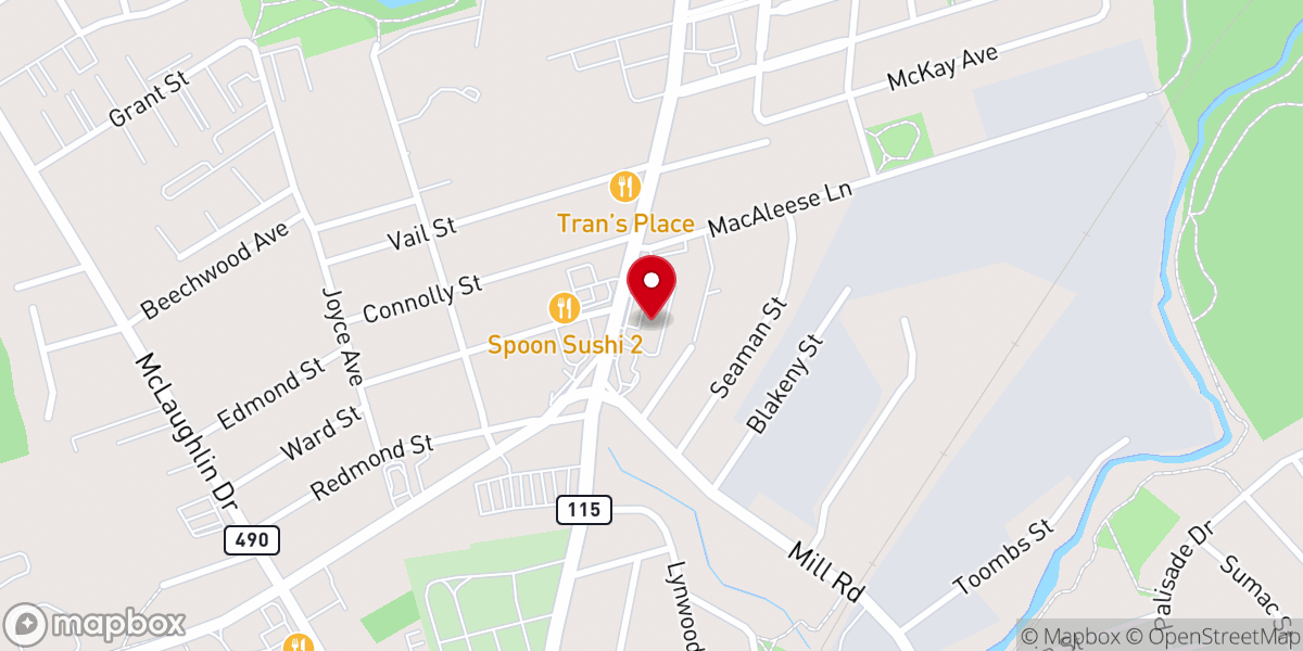 Map showing location of Charity Bible Baptist Church