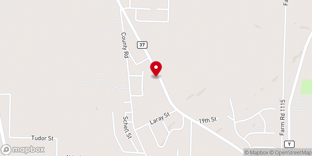 Map showing location of Barry County Baptist Association