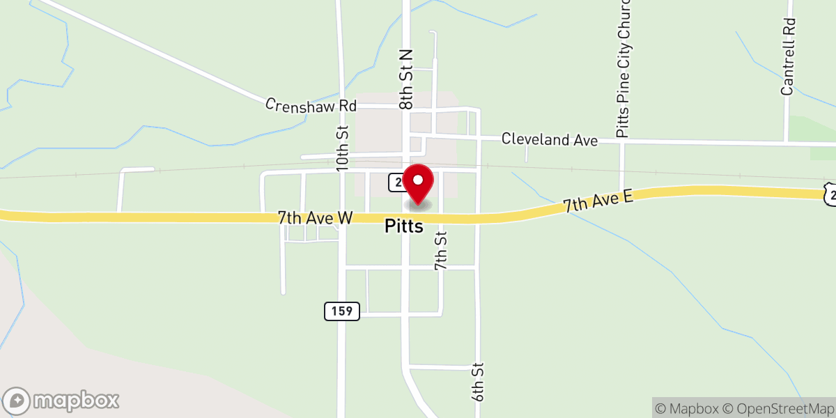 Map showing location of Union Baptist Church Family Ministry Center