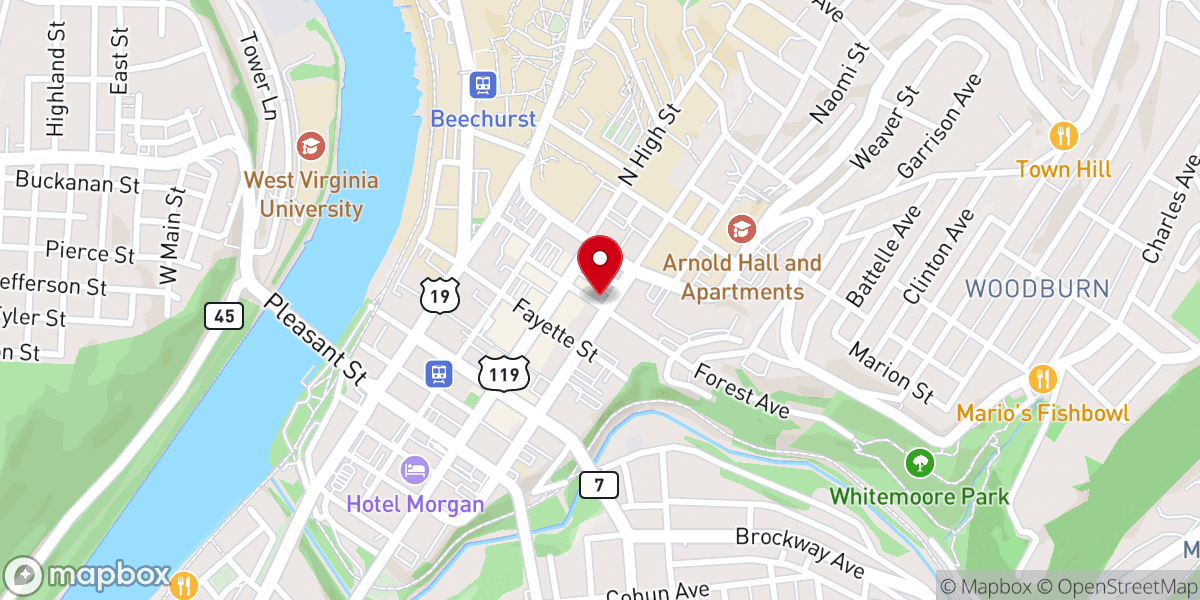 Map showing location of Assumption Greek Orthodox Church