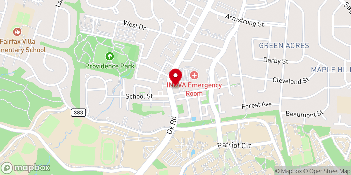 Map showing location of Mt. Calvary Baptist Church
