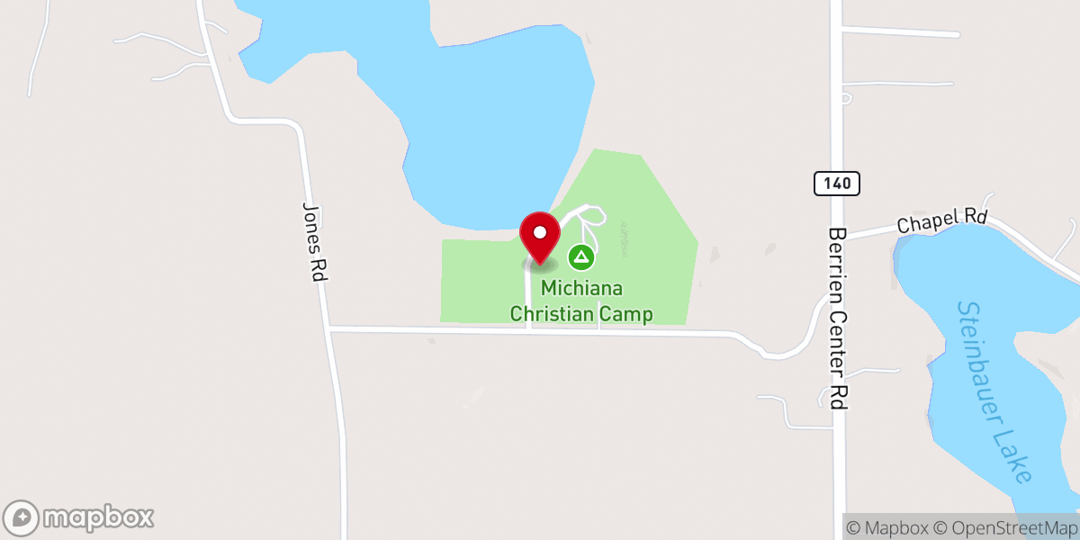 Map showing location of Michiana Christian Camp