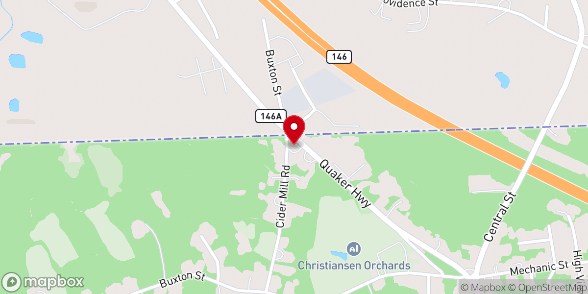 Map showing location of Iglesia Emanuel - Rhode Island
