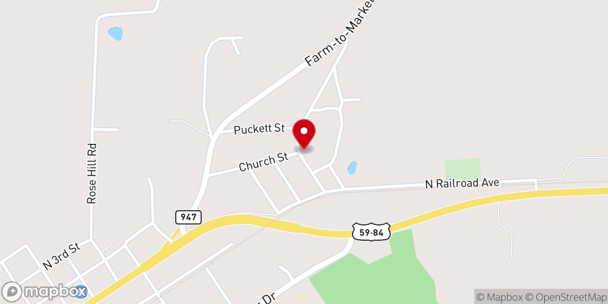 Map showing location of Smyrna Baptist Church