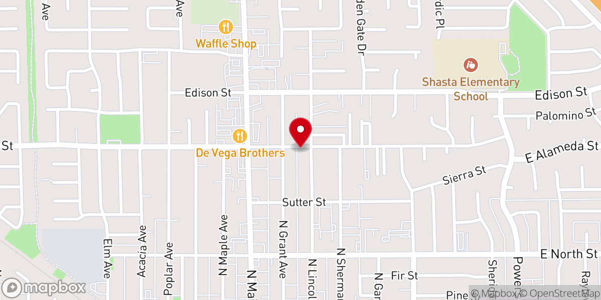 Map showing location of Glory Worship Center