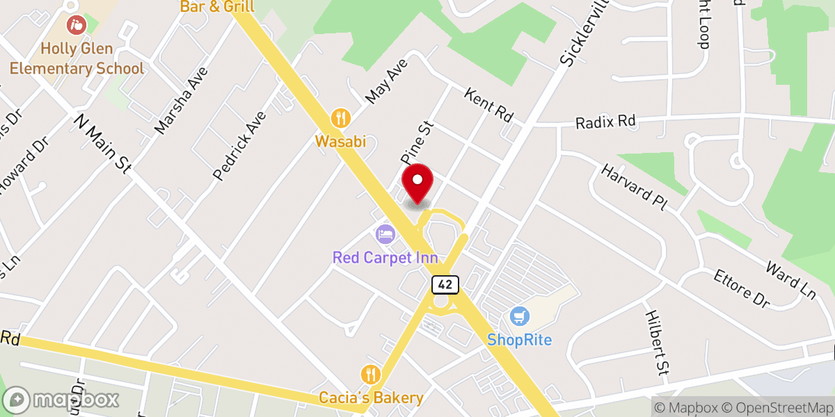 Map showing location of CHRIST EMBASSY WILLIAMS TOWN, NEW JERSEY.