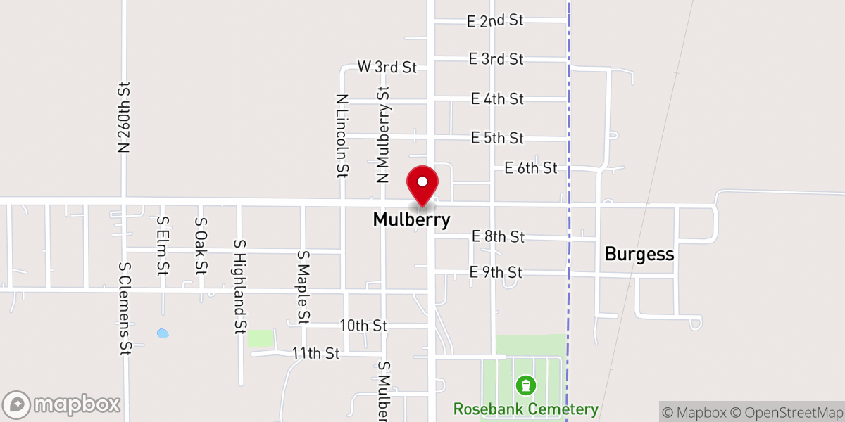 Map showing location of Mulberry City Office