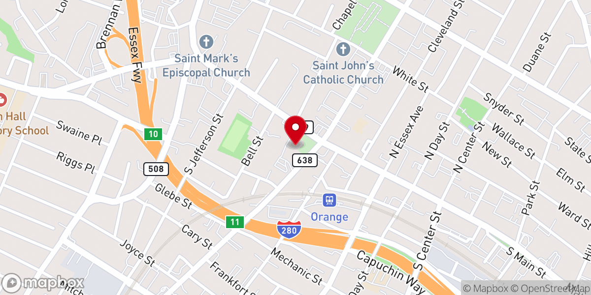 Map showing location of First Shiloh Baptist Church