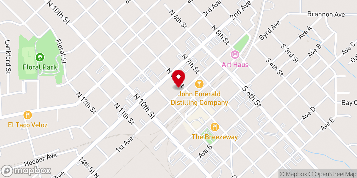 Map showing location of Emanuel Episcopal Church