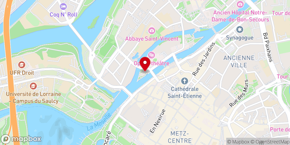 Map showing location of Temple Neuf