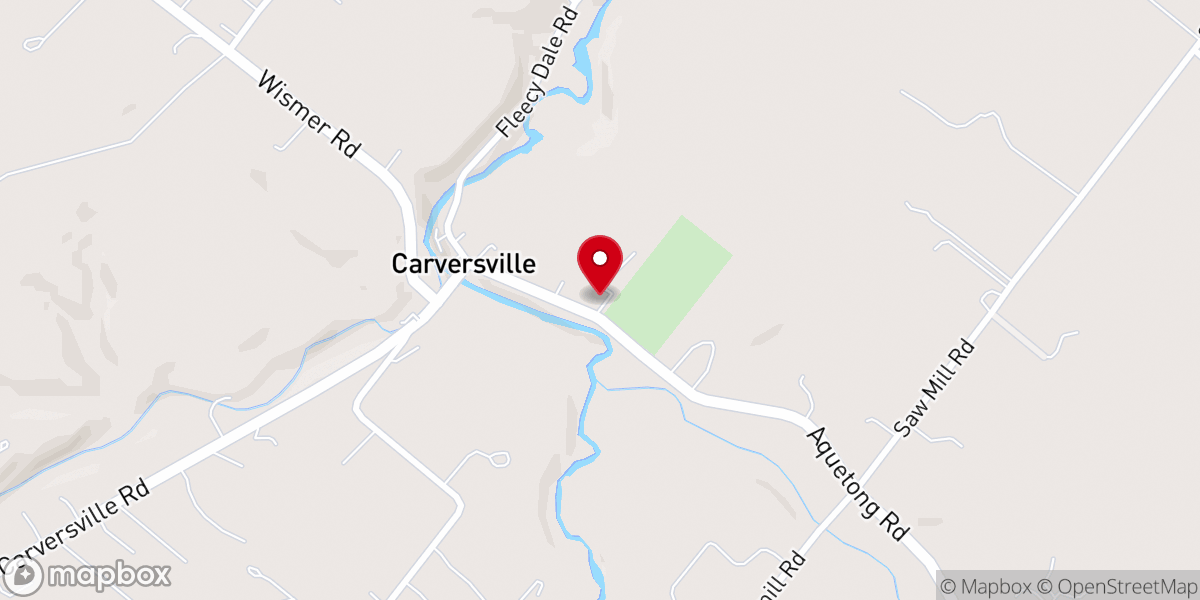 Map showing location of Carversville Christian Church