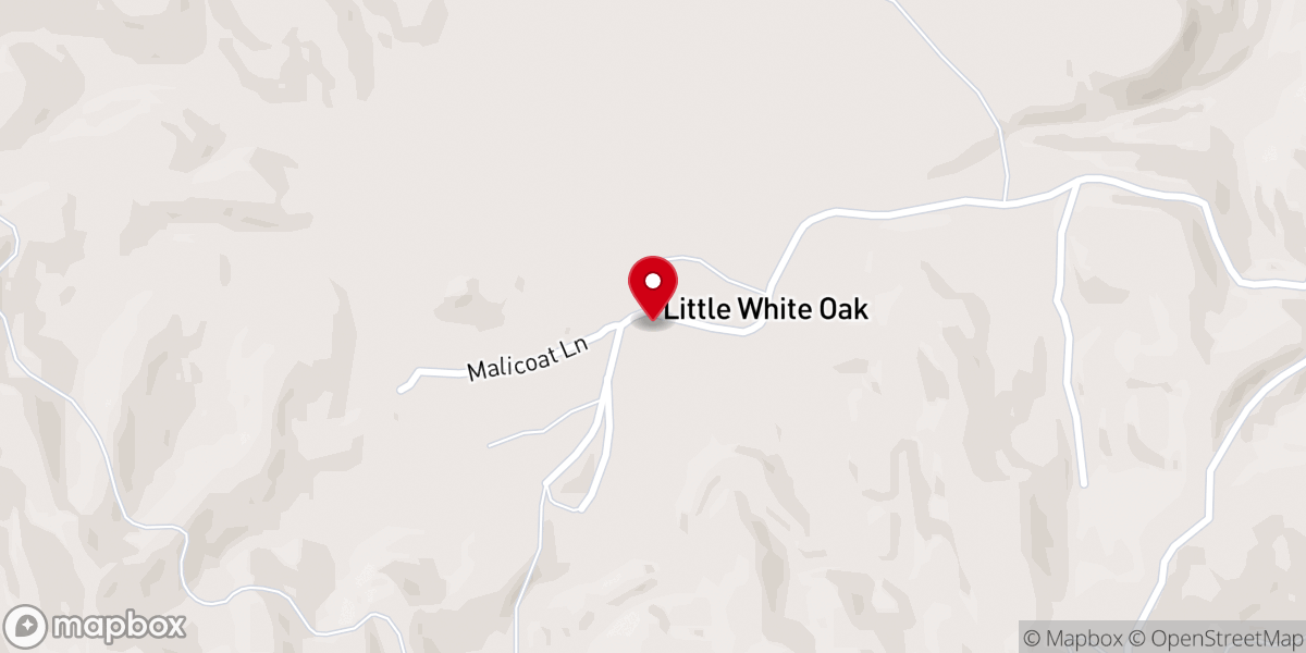Map showing location of Little White Oak Independent Missionary Baptist Church