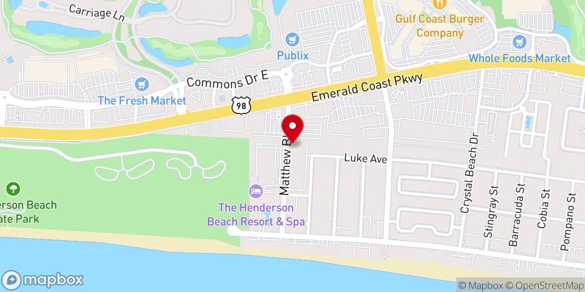 Map showing location of Village Baptist Church