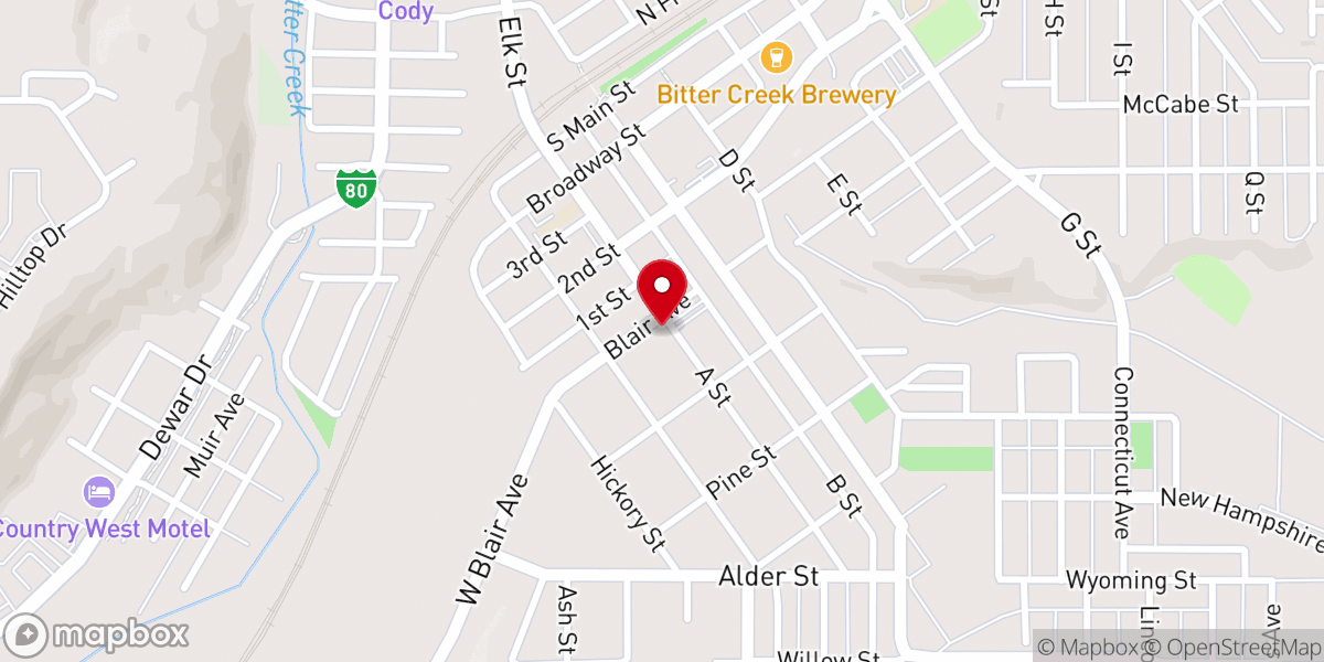 Map showing location of Foothills Apostolic Church