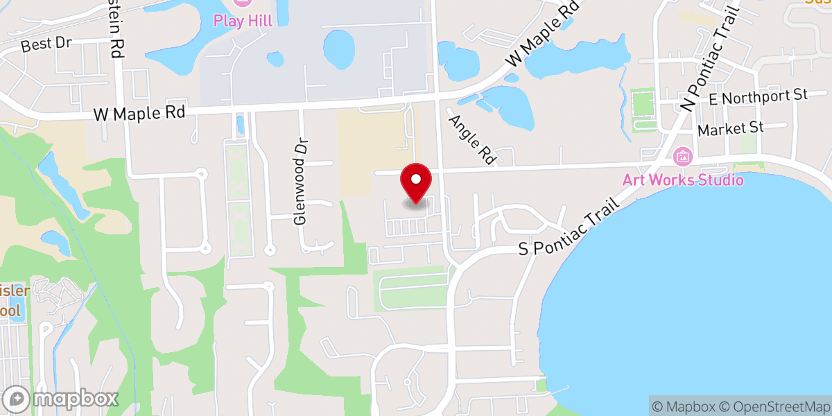 Map showing location of All Star Lanes