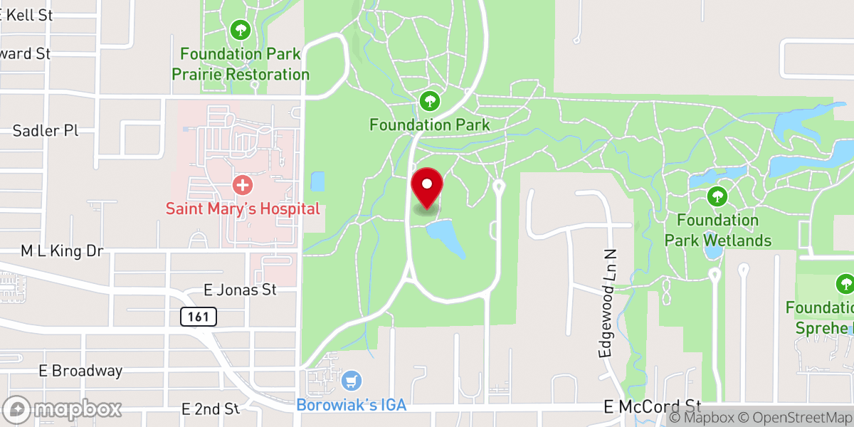 Map showing location of Centralia Foundation Park