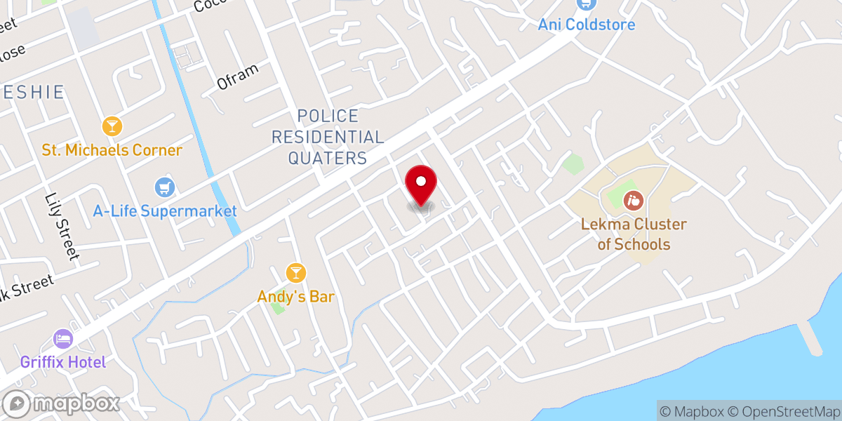 Map showing location of St. Anthony Catholic Church