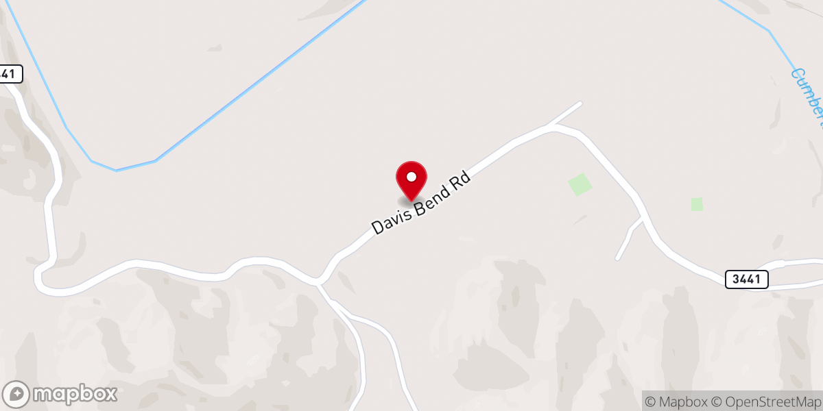 Map showing location of Davis Chapel
